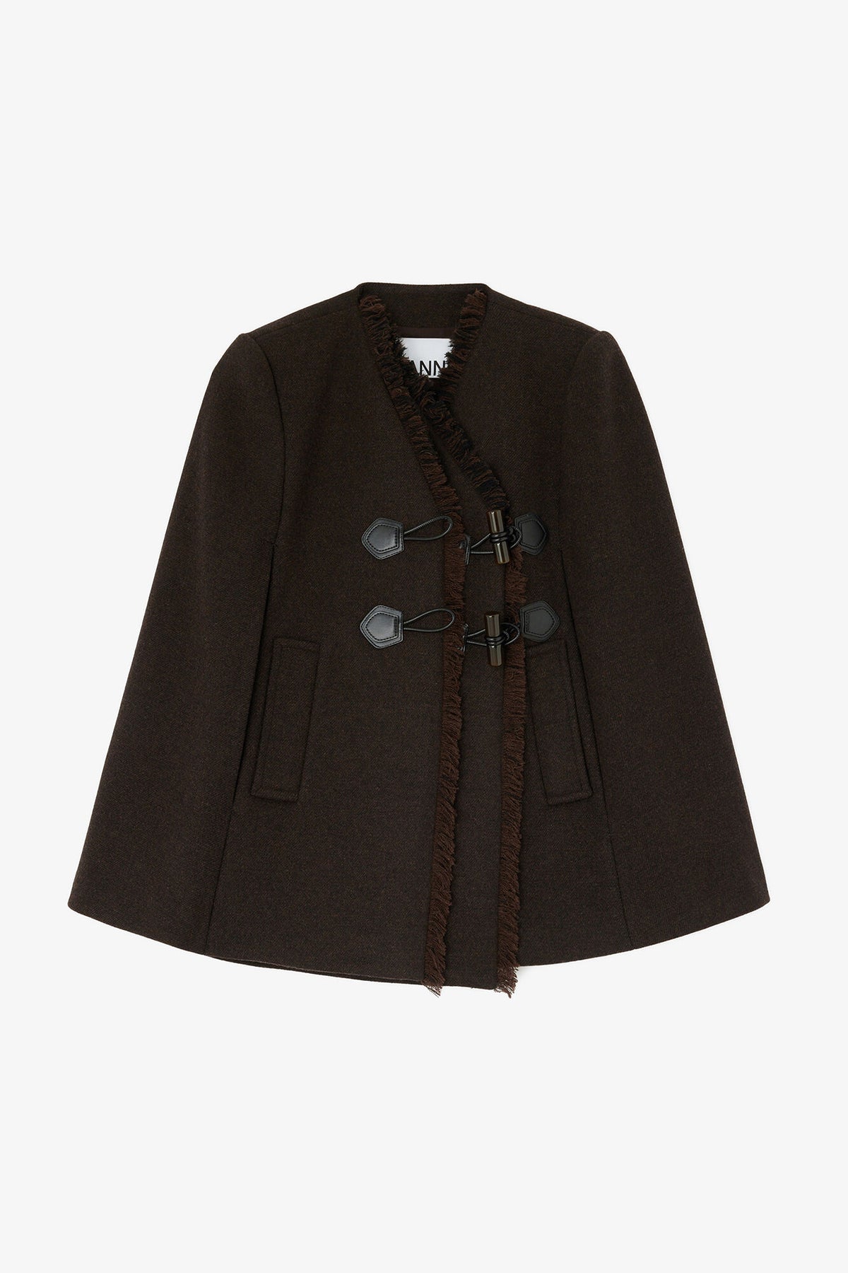 Cape en laine marron