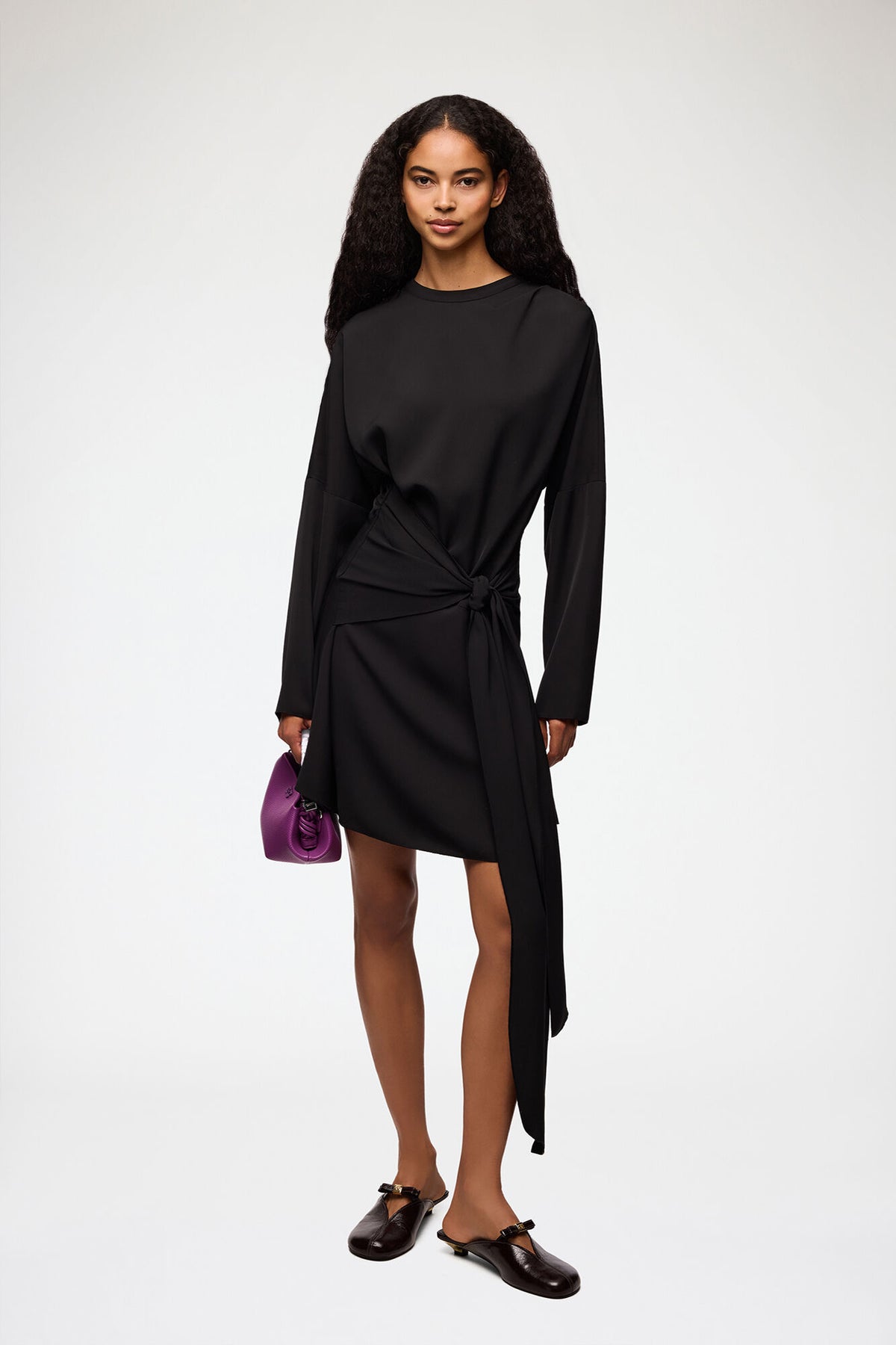 Robe courte drapée