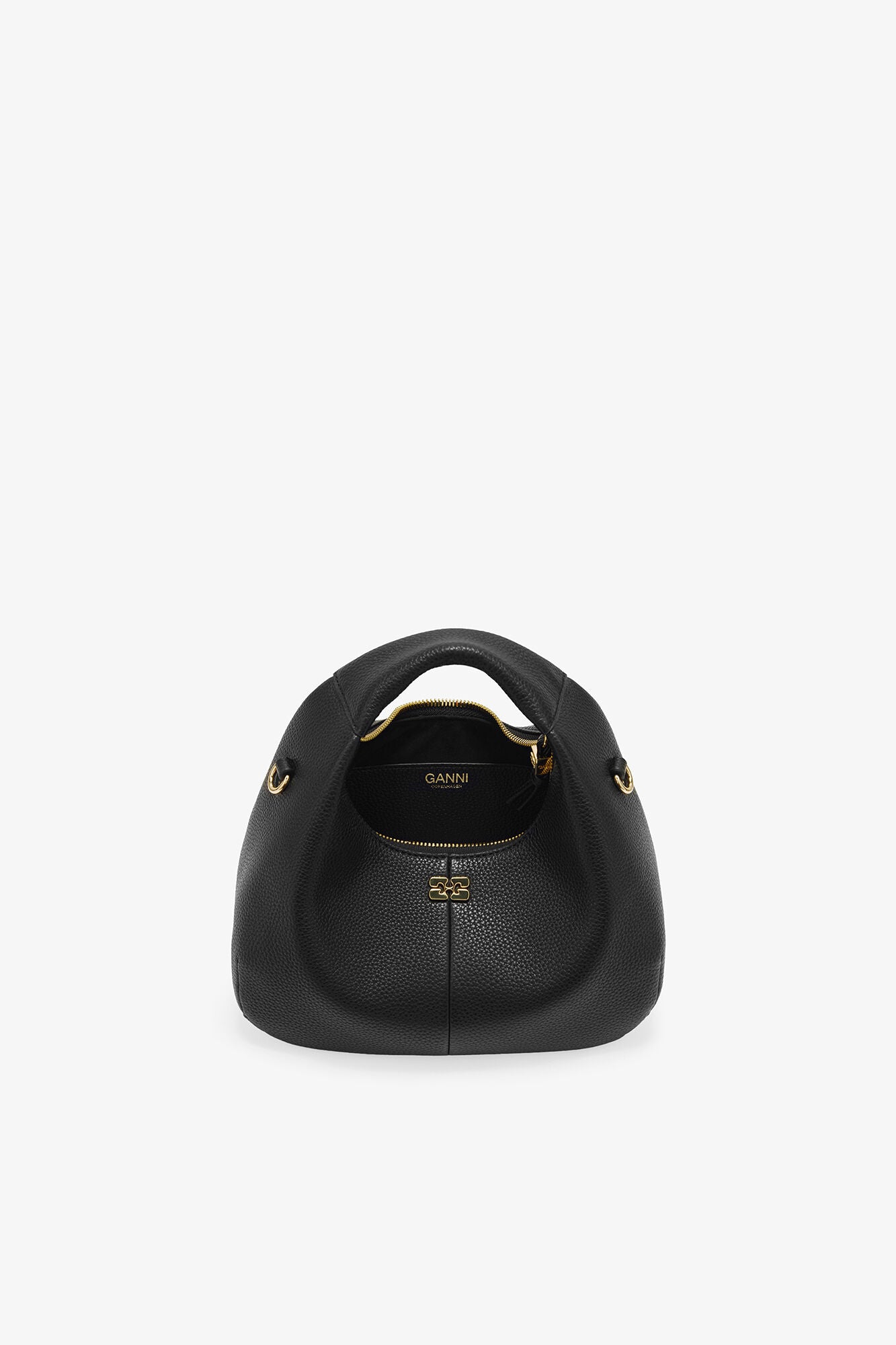 Sac Hobo Mini Grainé noir