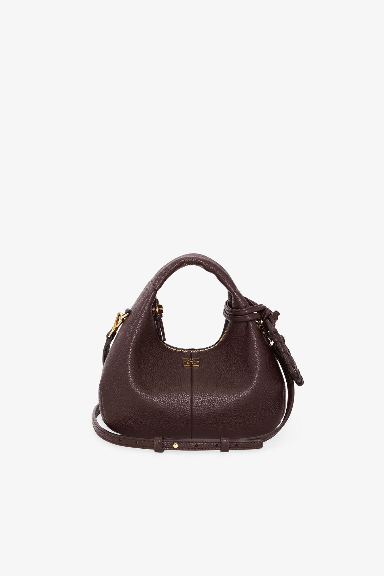 Sac Hobo Mini Grainé Coffee