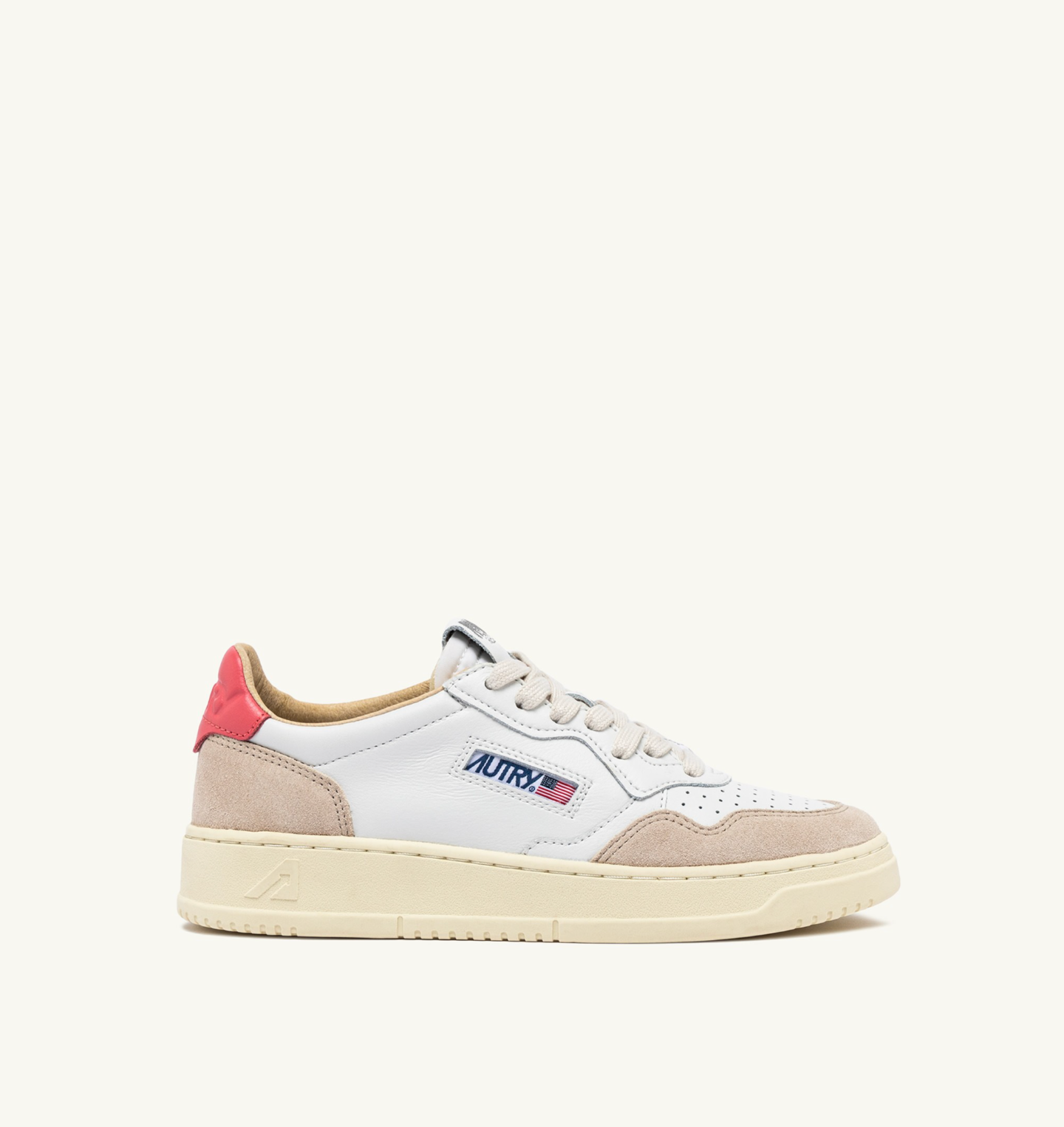 Baskets Medalist Low beige et rose