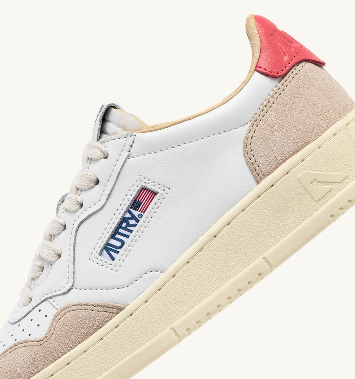 Baskets Medalist Low beige et rose