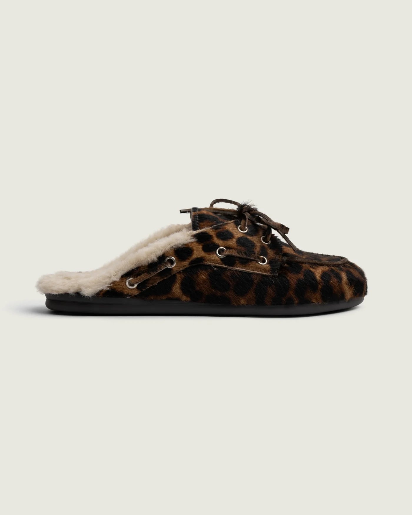 Mules Léopard fourrées