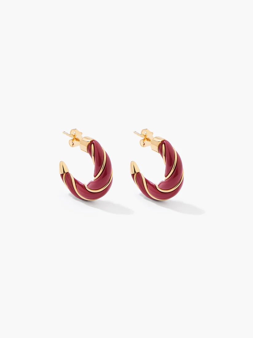 Boucles d'oreilles Diana Burgundy