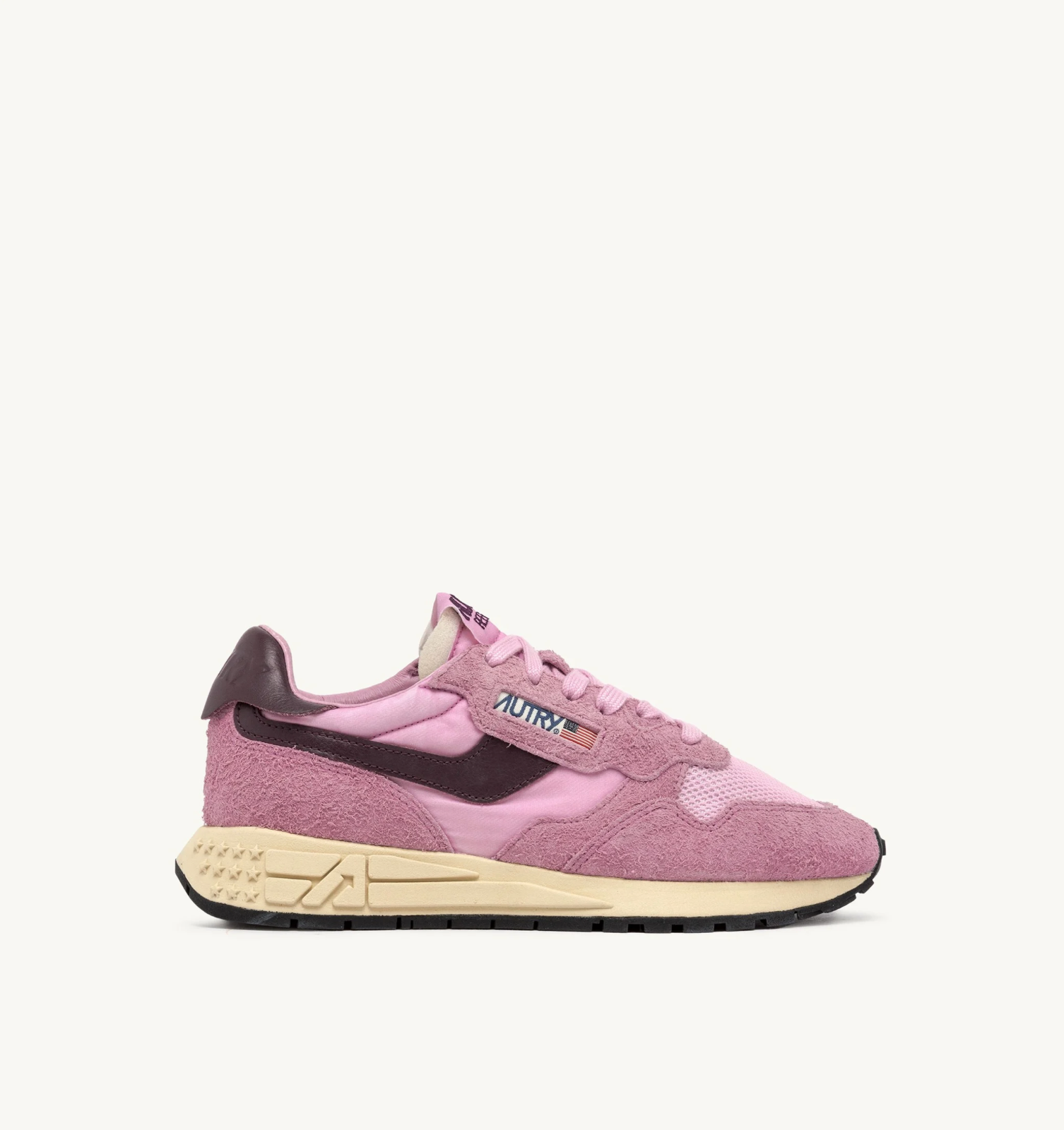 BASKETS REELWIND LOW EN DAIM ET NYLON ROSE