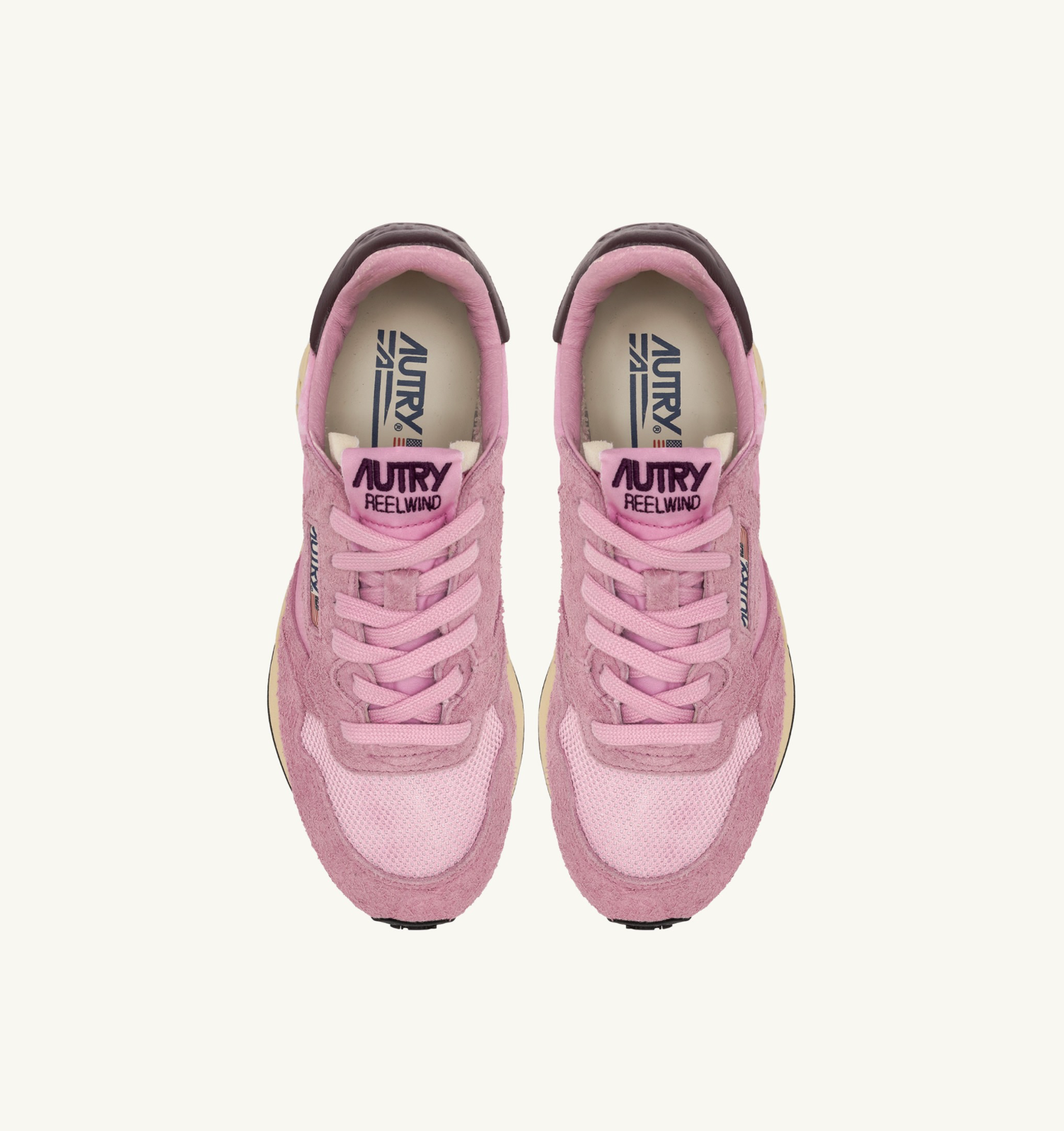BASKETS REELWIND LOW EN DAIM ET NYLON ROSE