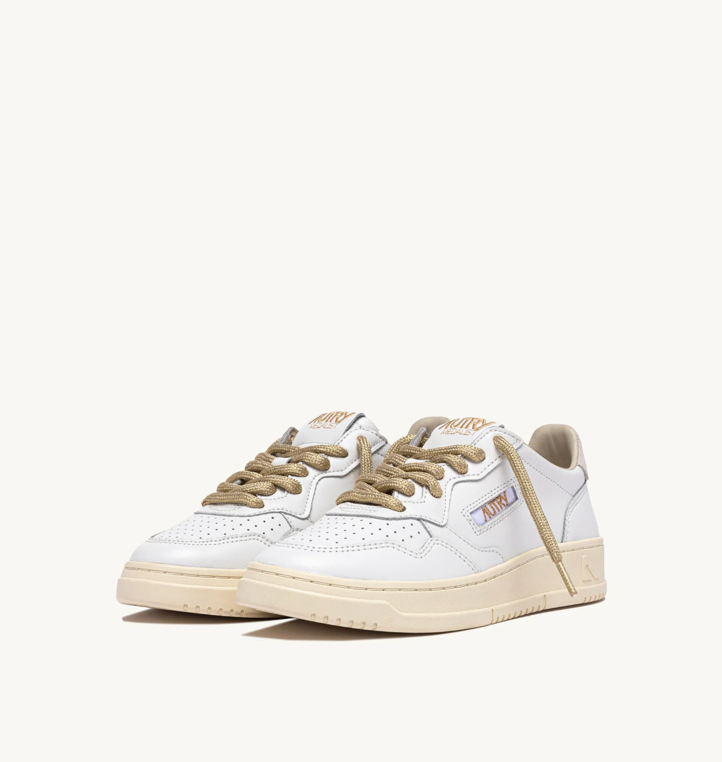 Baskets Medalist Low lacets doré