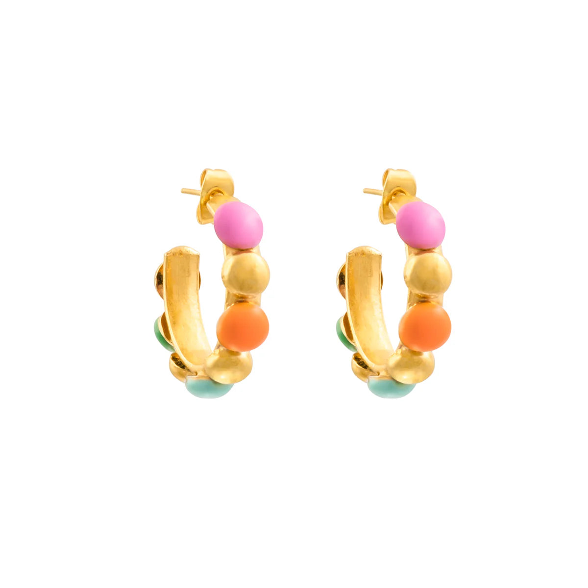 Boucles d'oreilles Mini créole Multi Enamel