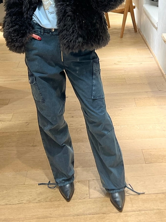 Pantalon lyocell cargo Stretched