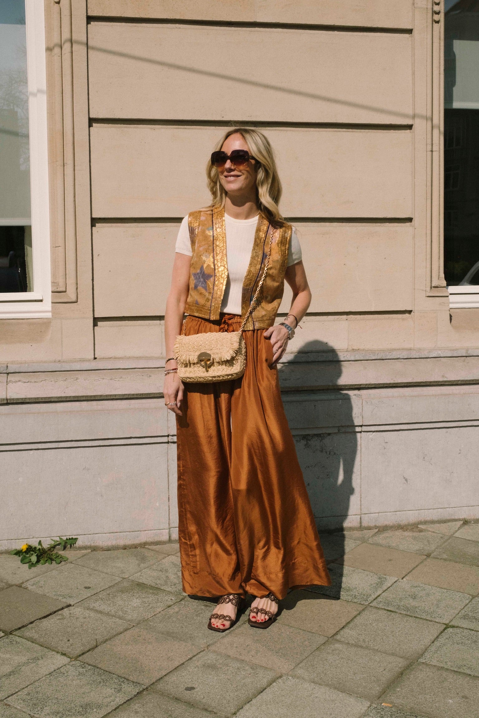 Pantalon en soie HABOTAI