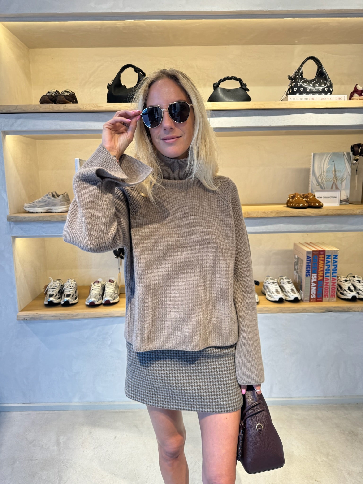 Pull maille col roulé