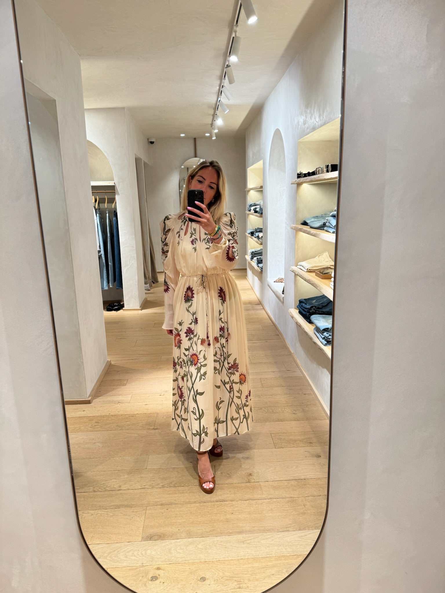 Robe longue fleurs