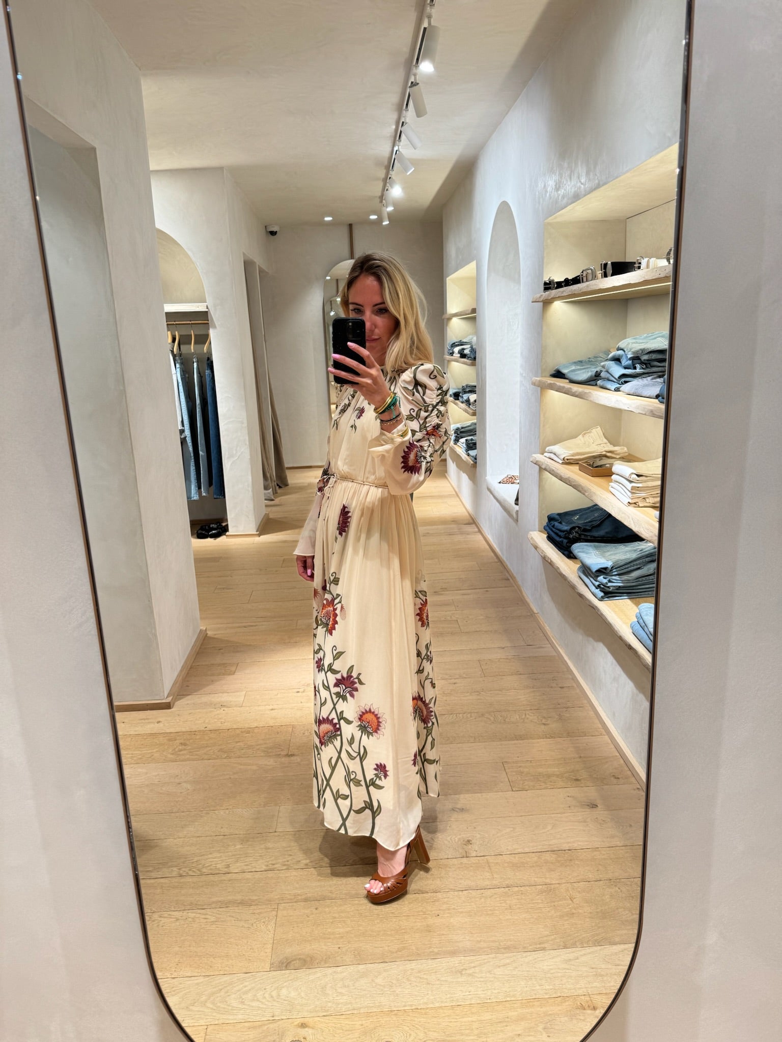 Robe longue fleurs
