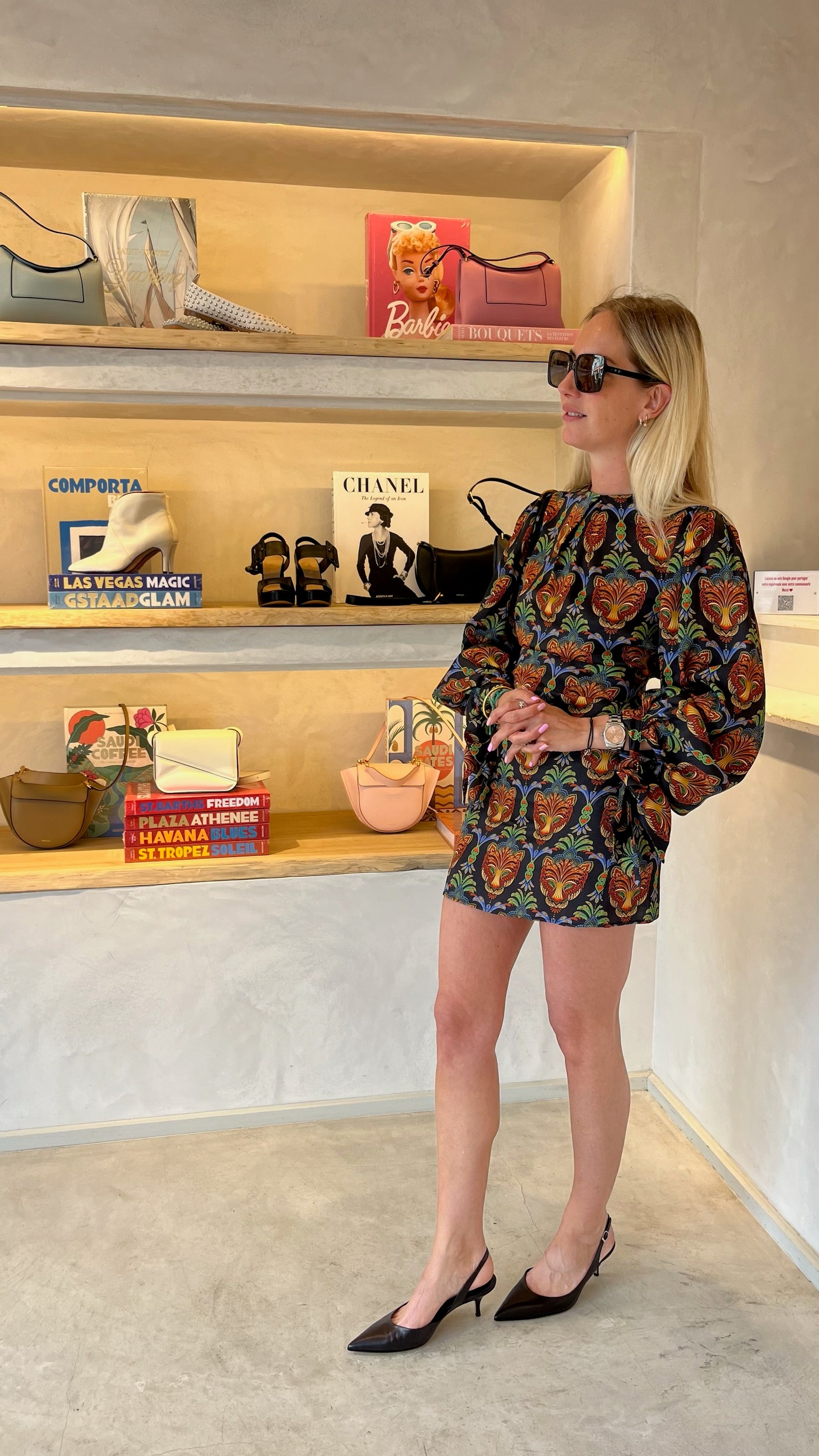 Robe mini dos-nu panthère