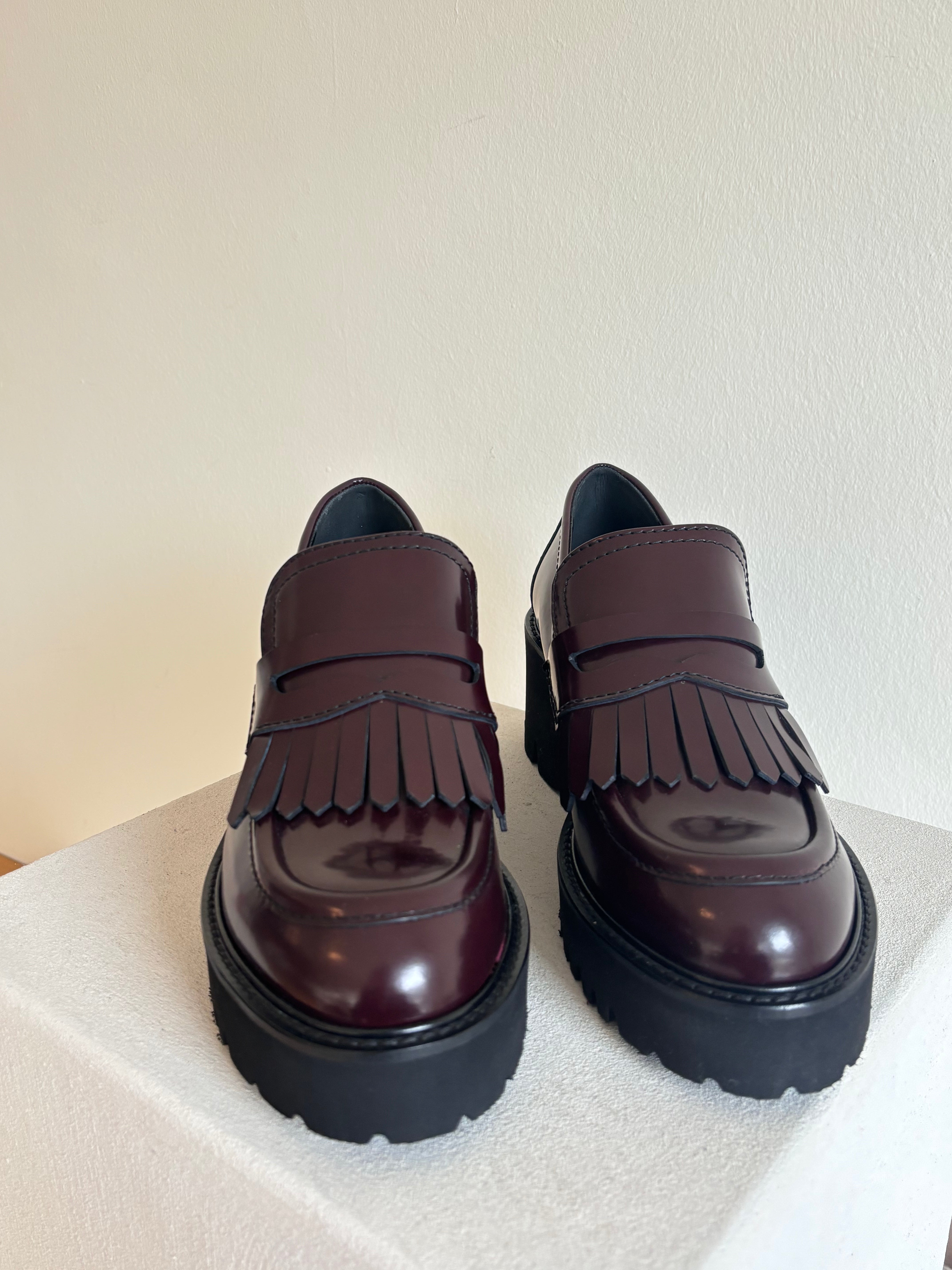 Campbell Leather Heeled Loafers