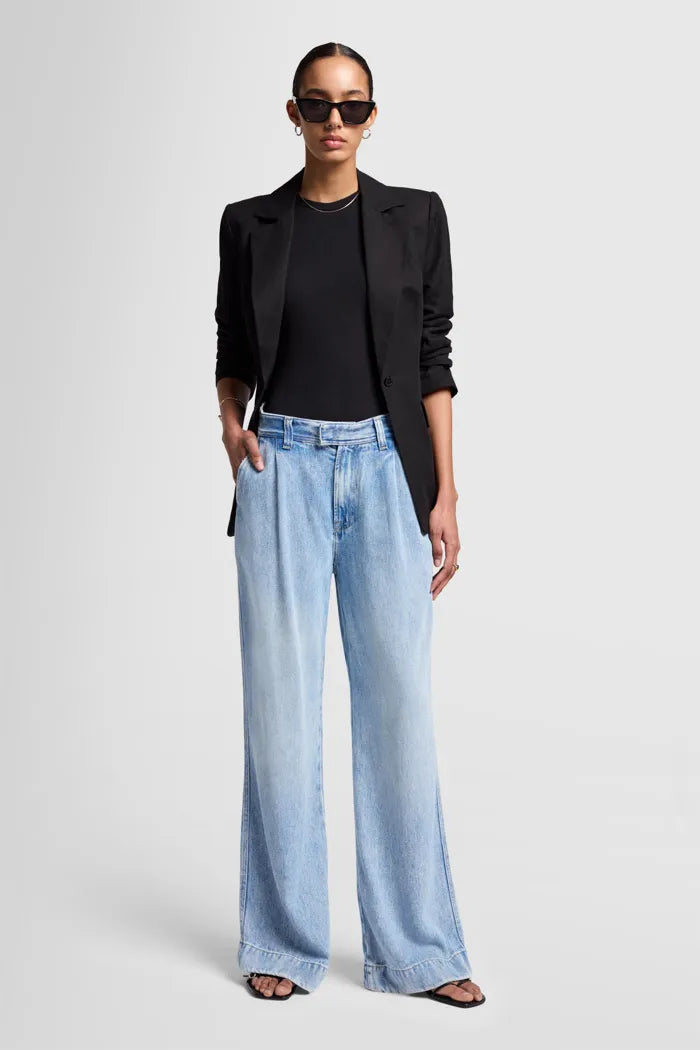 JEANS PLEATED TROUSER ABYSS