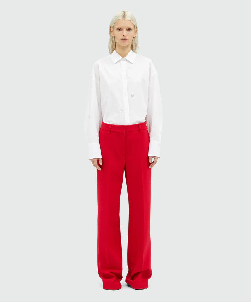 Pantalon rouge en viscose