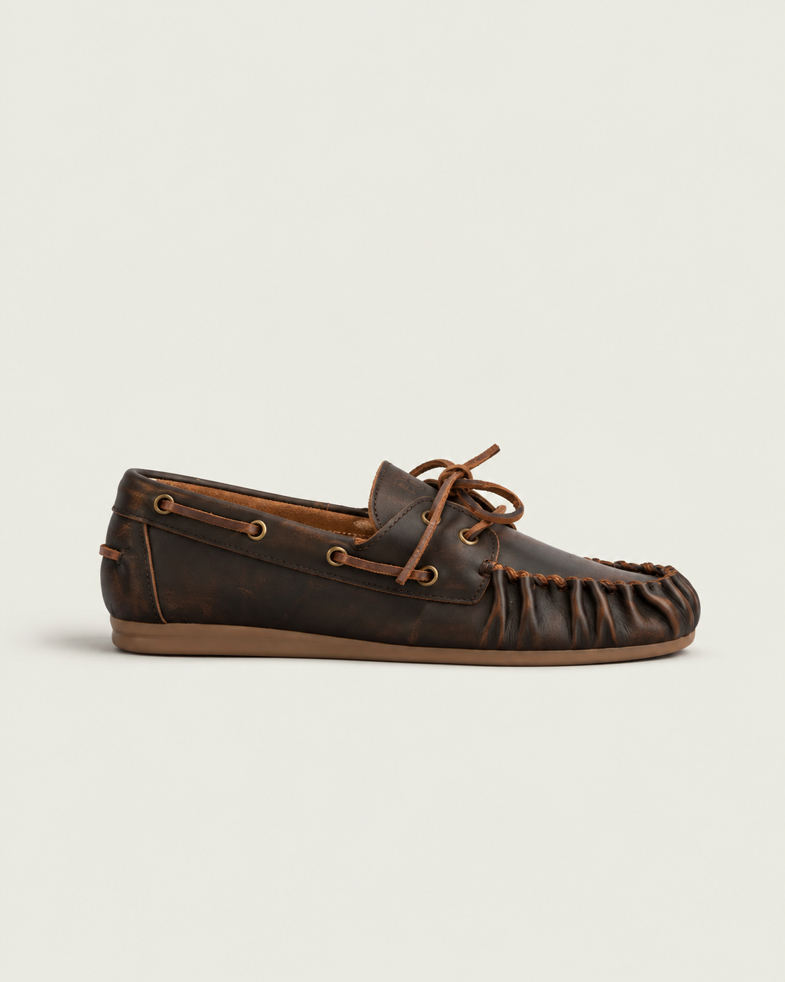 Mocassin Wrinkle brushed cuir lisse