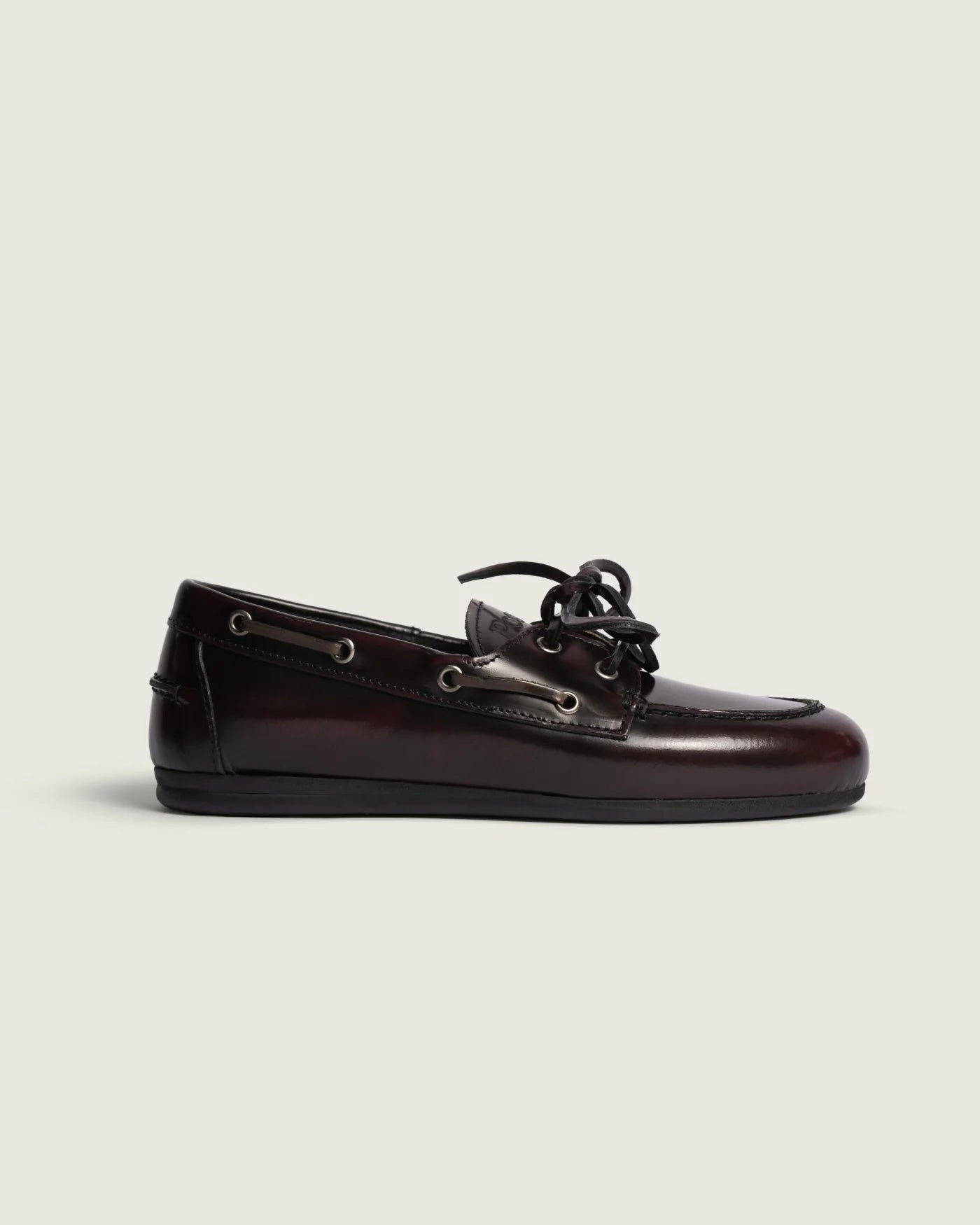Mocassins en cuir lisse burgundy