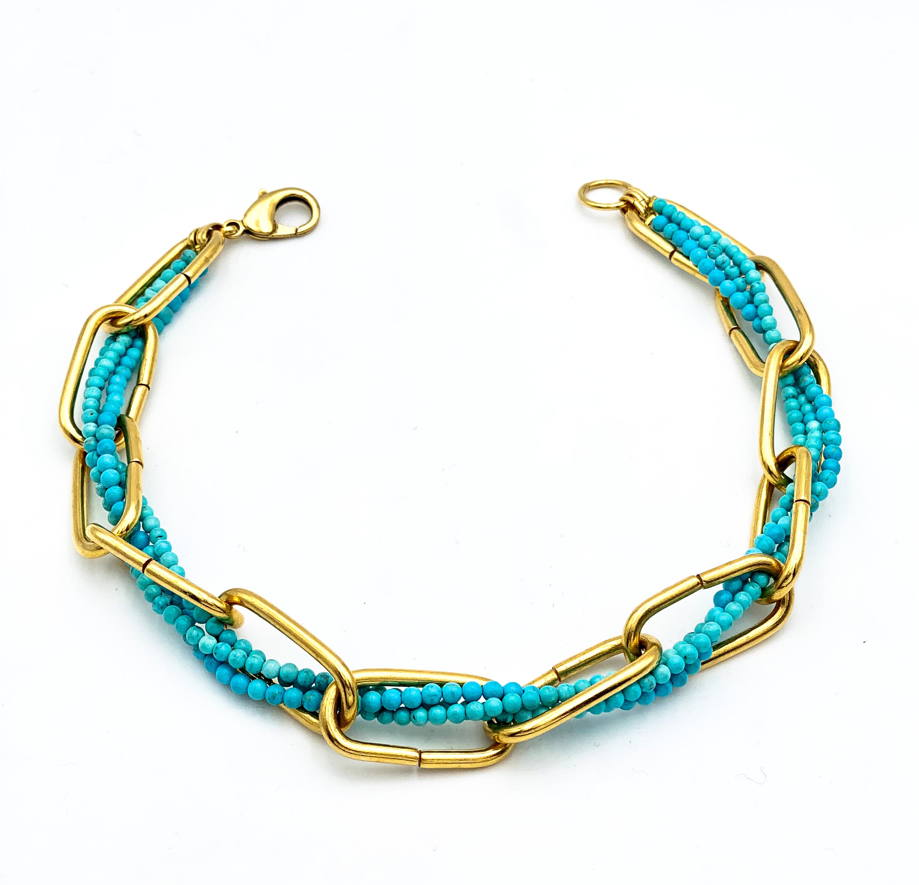 COLLIER RAMEY MIX GOLD/TURQUOISE