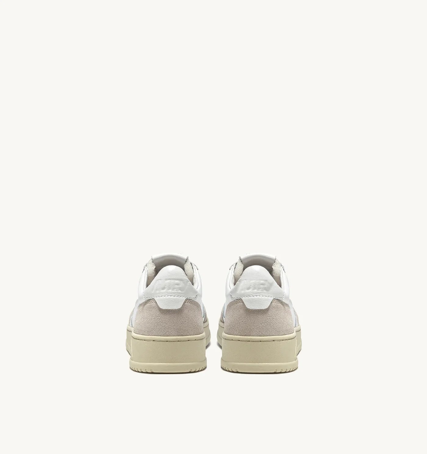 BASKET MEDALIST BASSES EN CUIR BLANC ET DAIM BEIGE