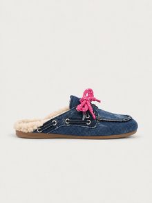 En denim fourrées