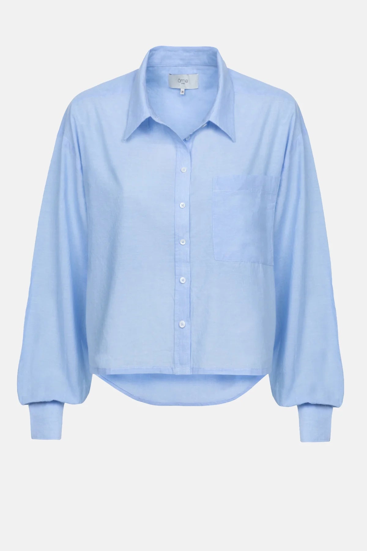 Kort overhemd van KARLOTTA Blauw 34