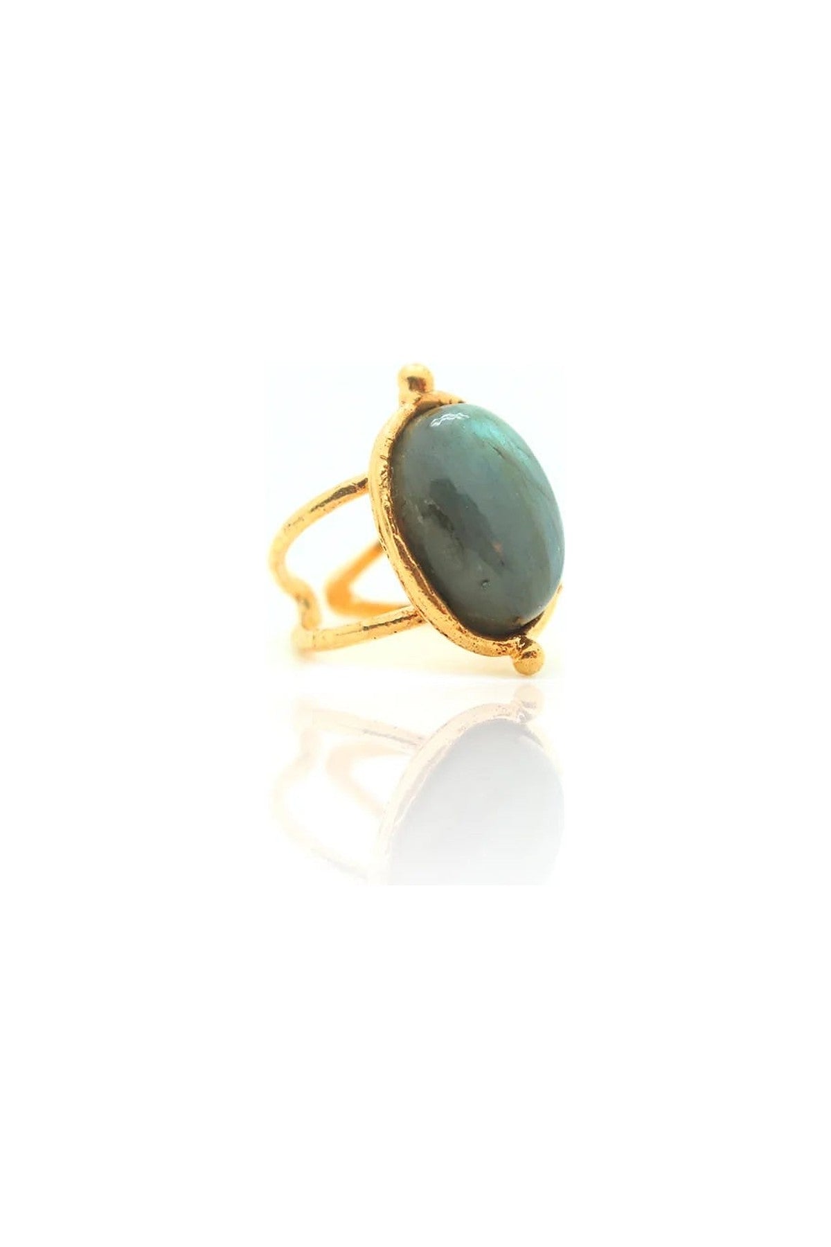 Bague Grande ovale Labradorite