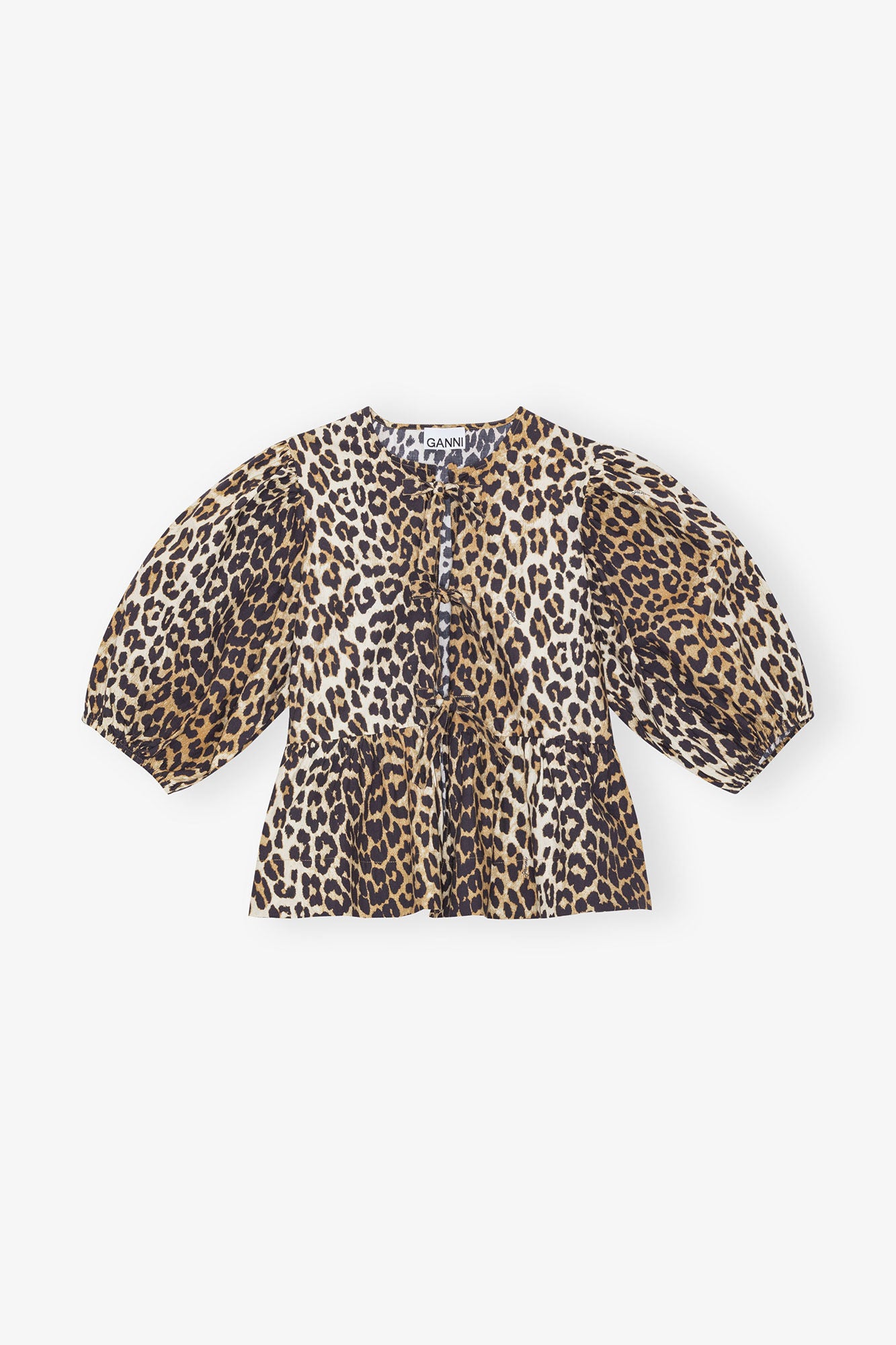 Blouse noeuds print Léopard