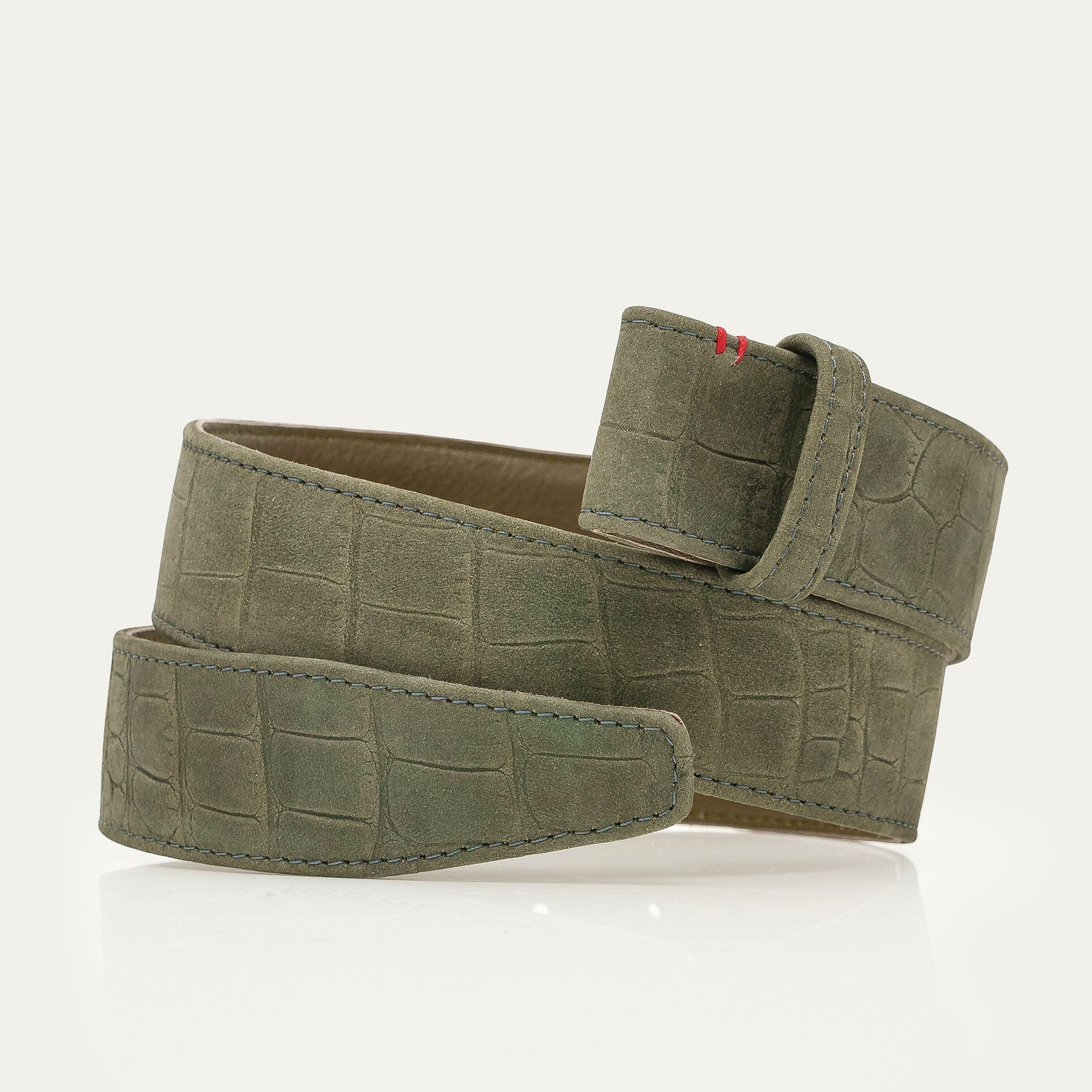 Ceinture Nubuck Croco