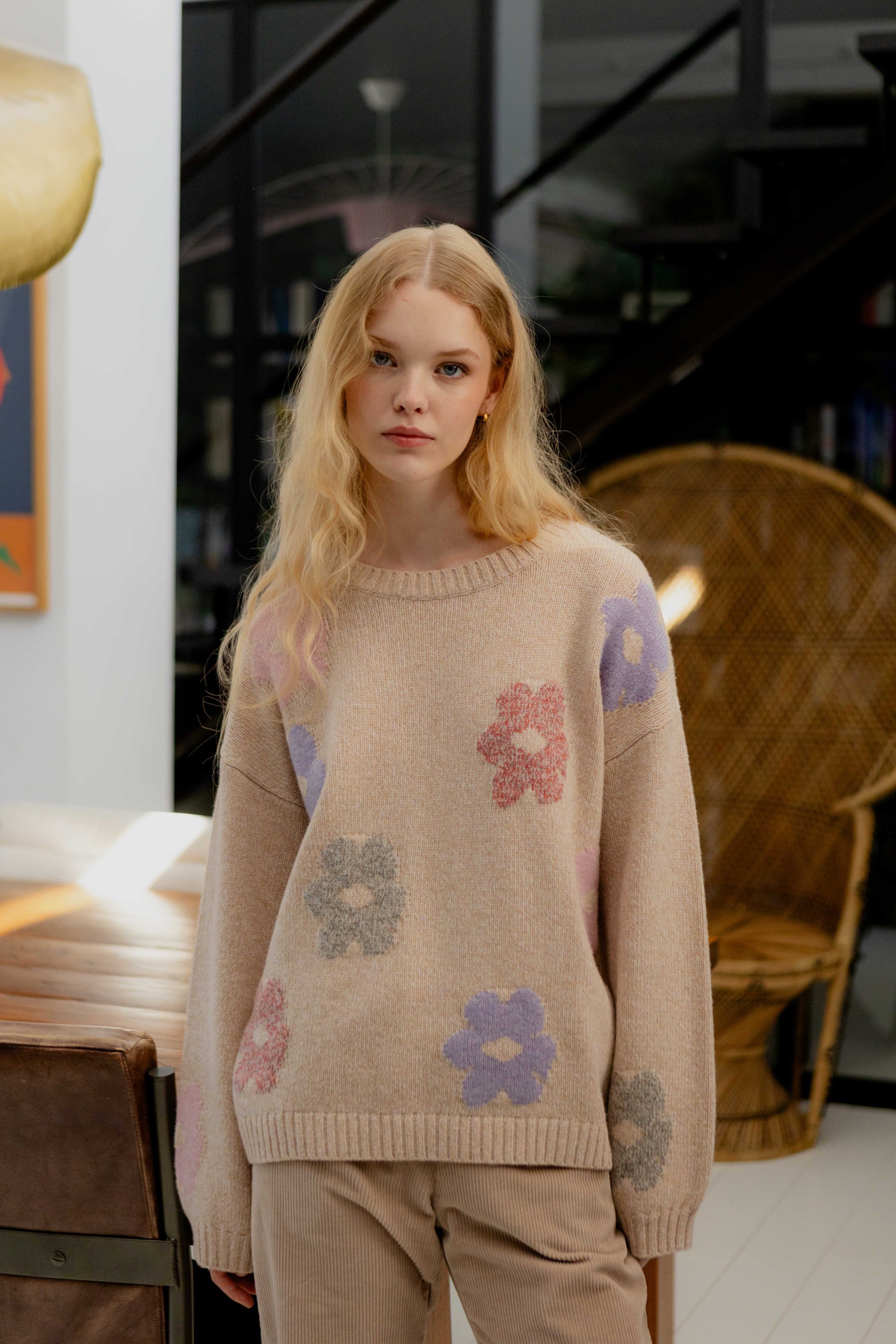 EMMA flower wool sweater