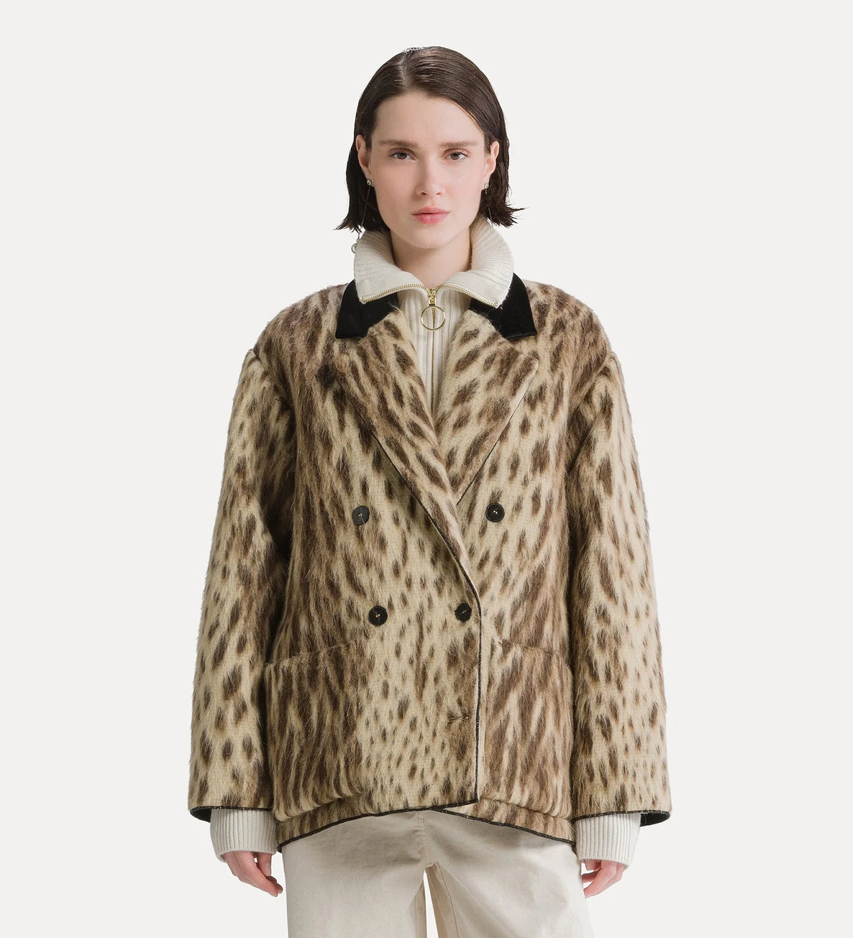 Veste Royal leopard jacquard