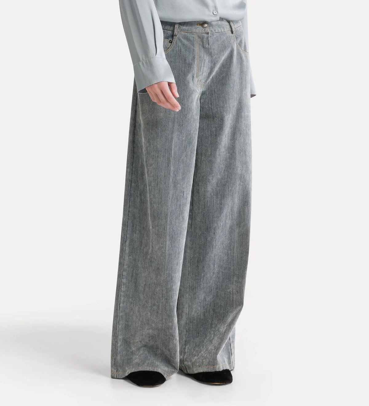Pantalon flock denim