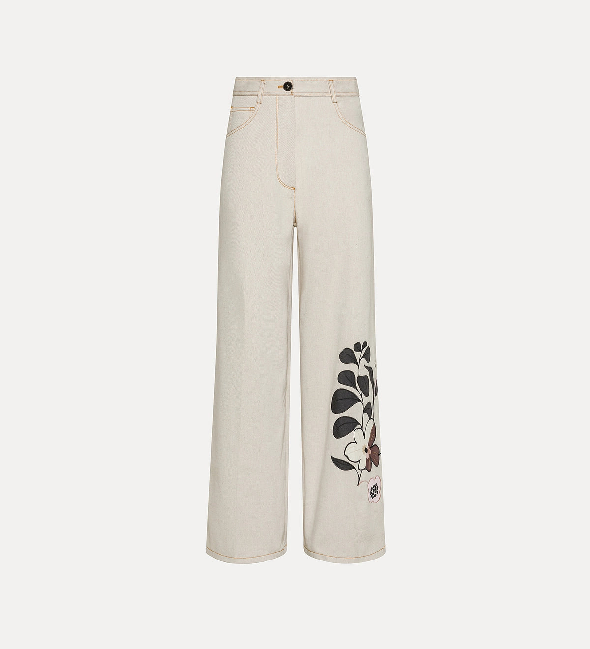 Pantalon en coton beige