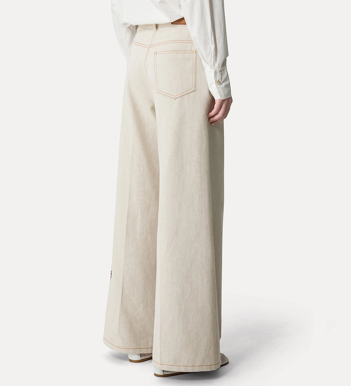 Pantalon en coton beige