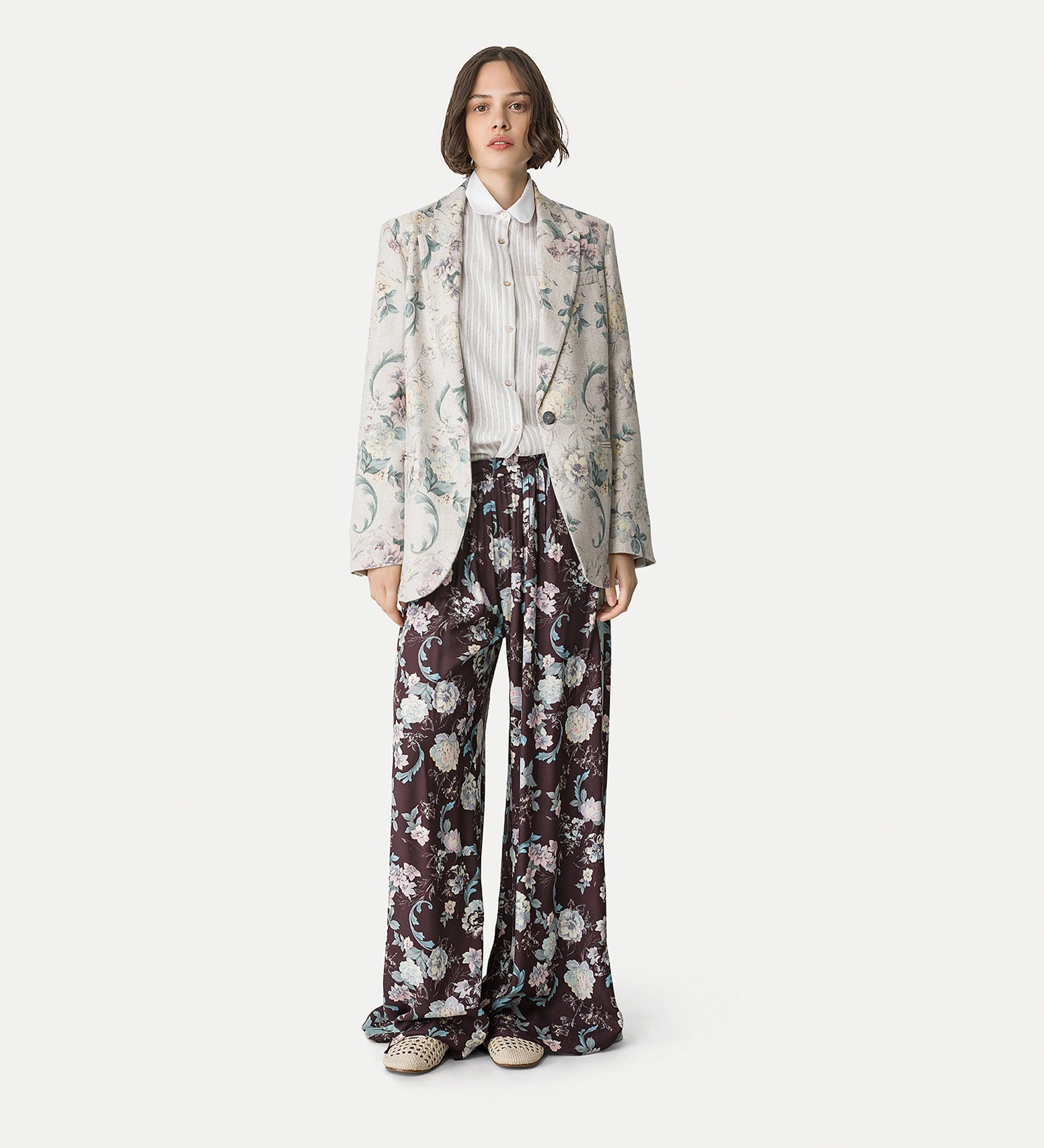 Pantalon print fluid