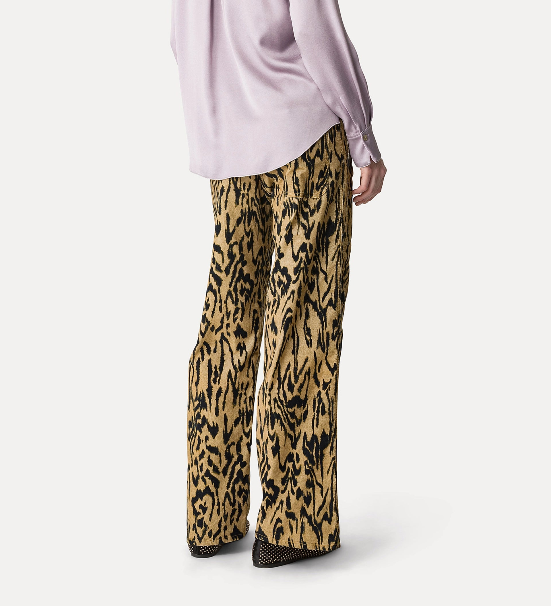 Pantalon print velvet