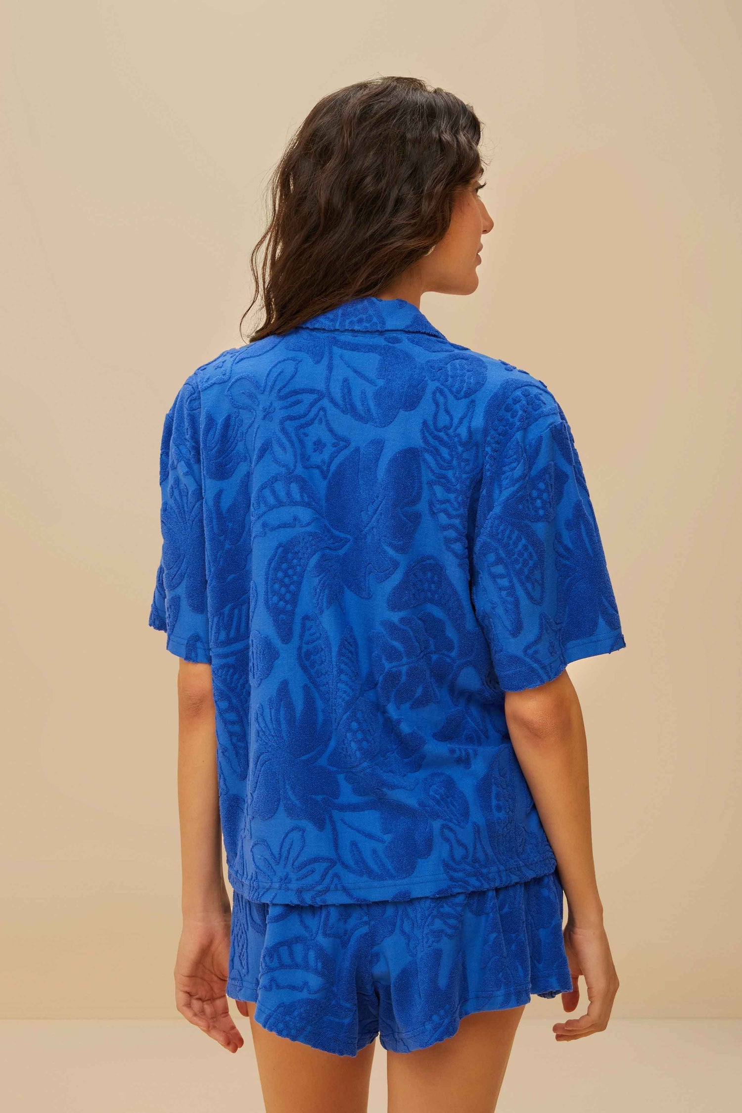 Chemisier en éponge bleu