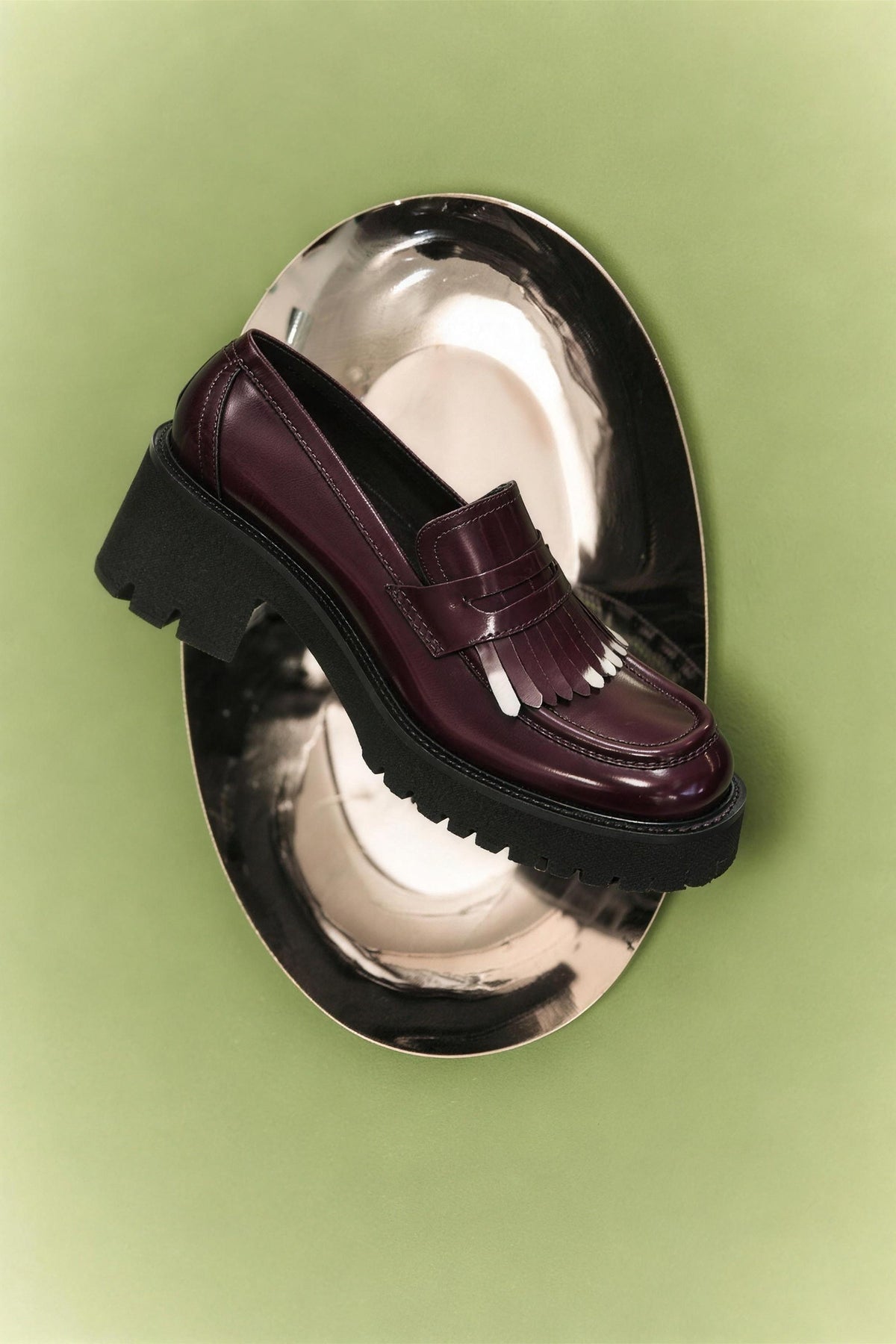 Mocassins CAMPBELL Guglielmo Rotta, burgundy, mise en scène