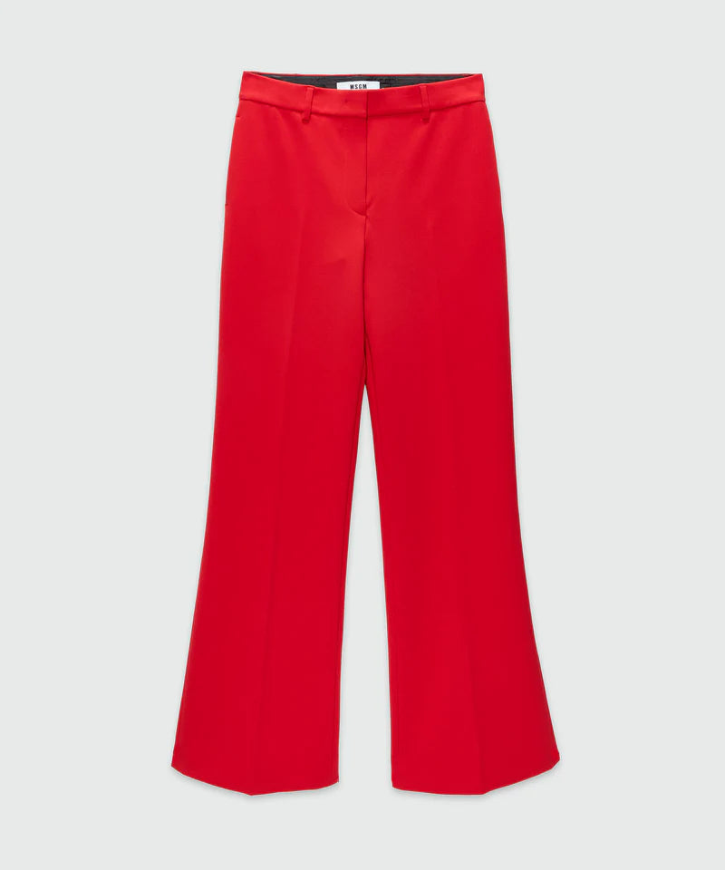 Pantalon rouge en viscose