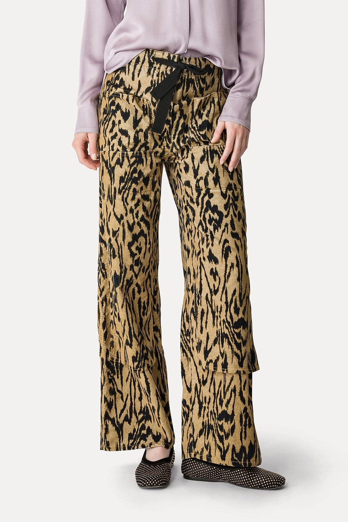 Pantalon print velvet
