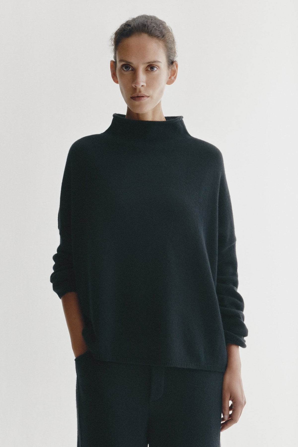 Pull col haut Sandy Lisa Yang – noir – vue 2