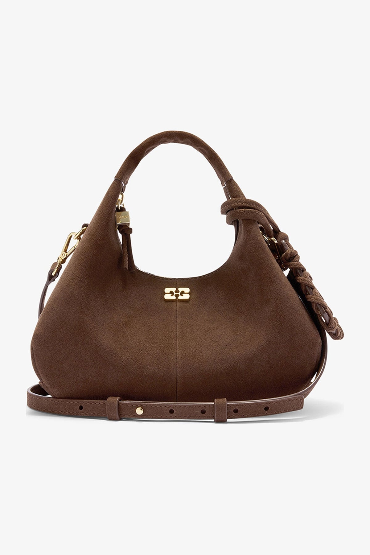 Sac Mini Hobo GANNI – Chicory Coffee – face