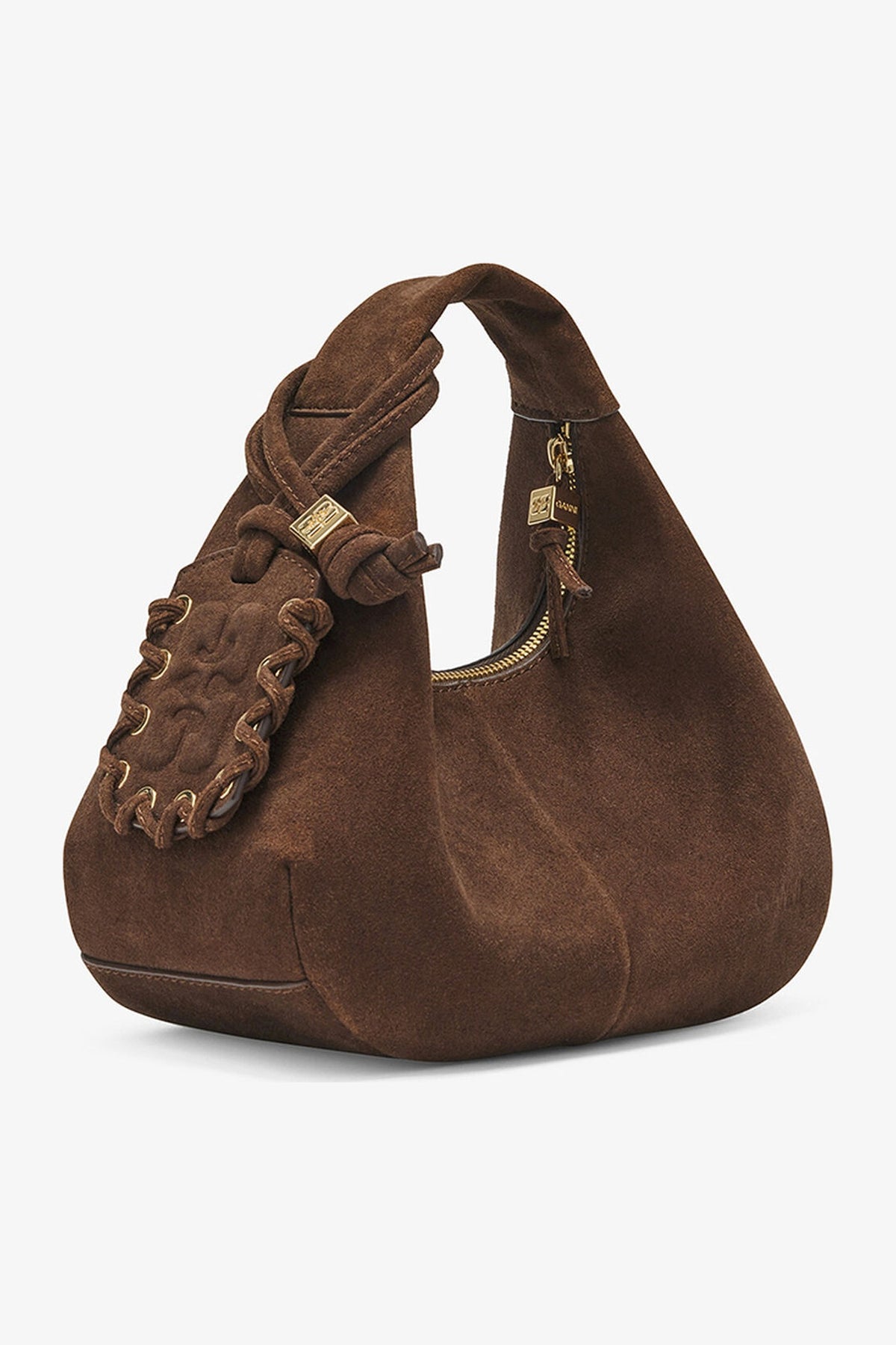 Sac Mini Hobo GANNI – Chicory Coffee – profil